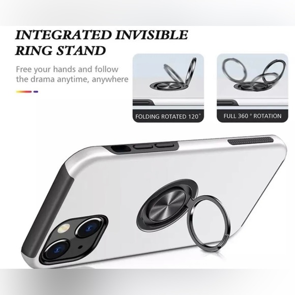 For iPhone All iPhone Pro Case Ring Stand + Lens Protector - Picture 4 of 13